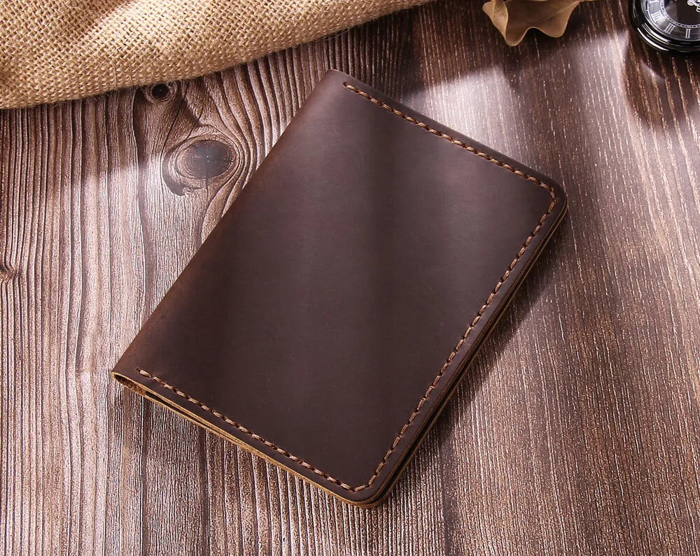 Robrasim Personalized Leather Travel Passport covers, Handmade Passport Wallet Holder