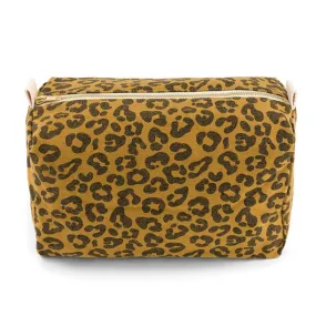 Rose in April Vic Toiletry Bag Leopard Caramel