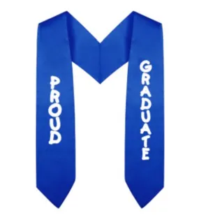 Royal Blue Imprinted Preschool / Kindergarten Graduation Stole