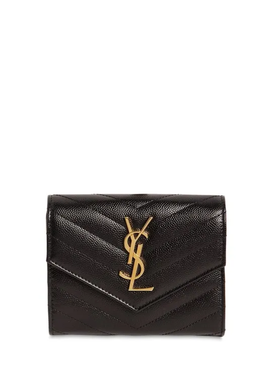 Saint Laurent   Cassandre matelassé leather wallet 