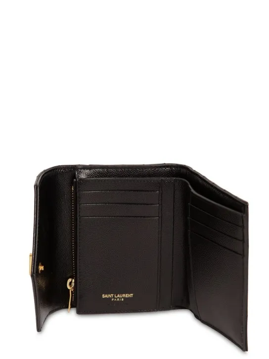 Saint Laurent   Cassandre matelassé leather wallet 