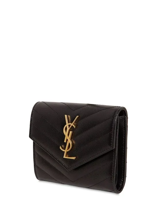 Saint Laurent   Cassandre matelassé leather wallet 