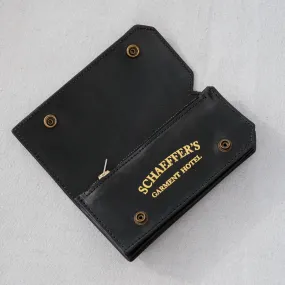 Schaeffer's Garment Hotel SGH Trucker Wallet Black Horsehide