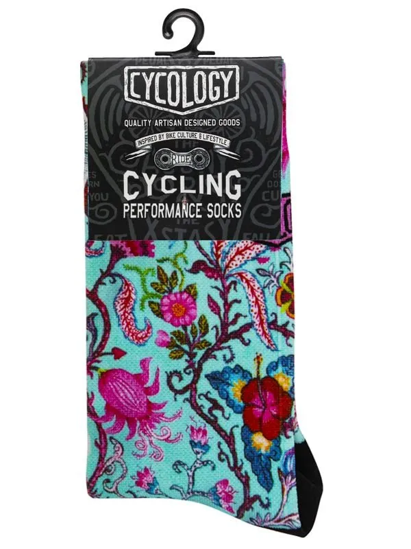 Secret Garden Cycling Socks