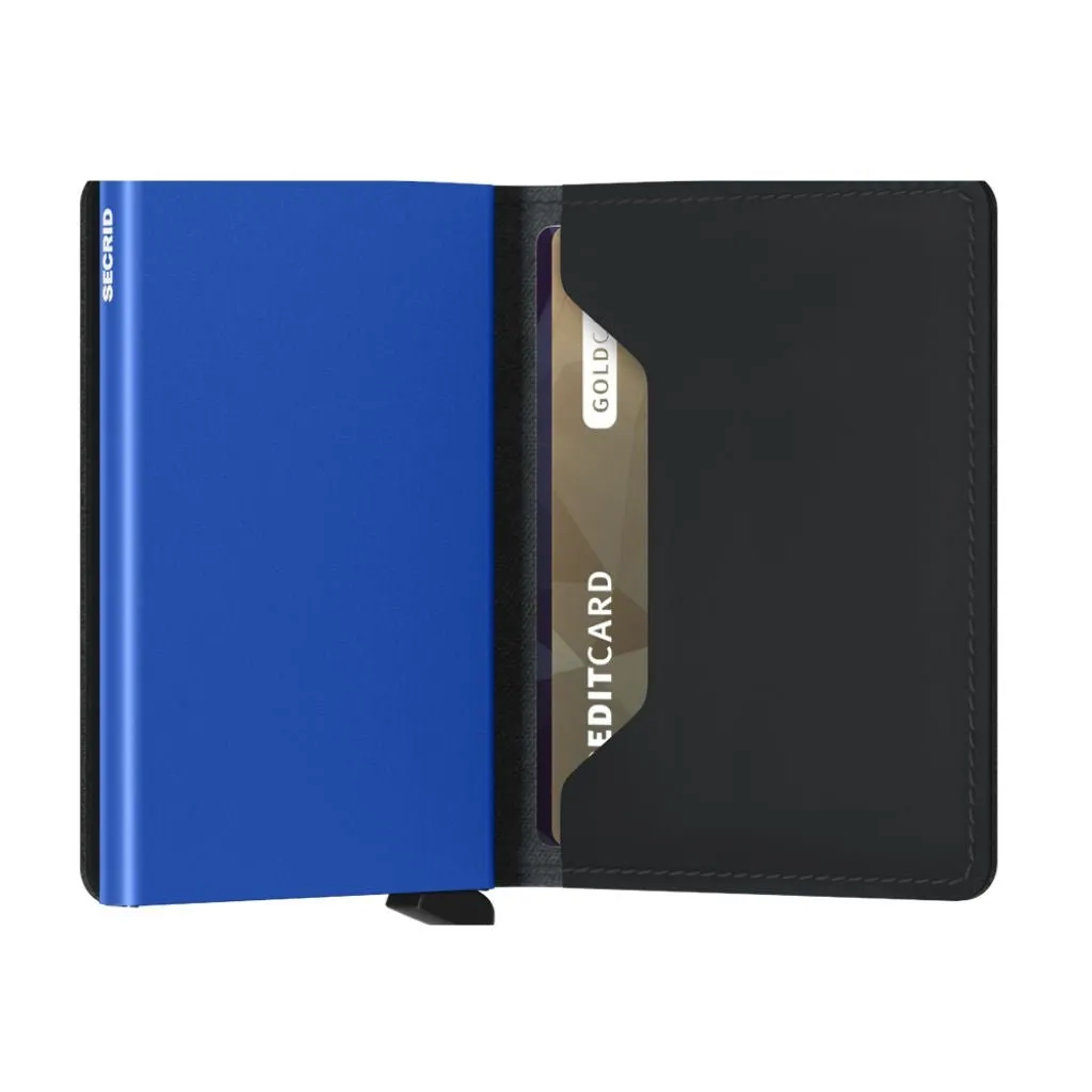 Secrid Slimwallet Matte Black & Blue