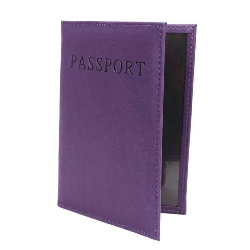 Secure Your Passport and Cards in Style with this Solid Color Wallet Card Holder