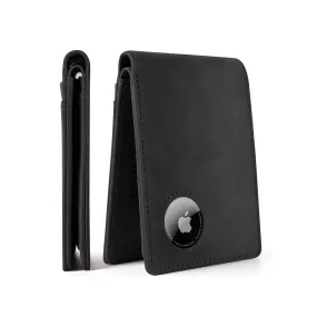 Sleek Genuine Leather AirTag Wallet