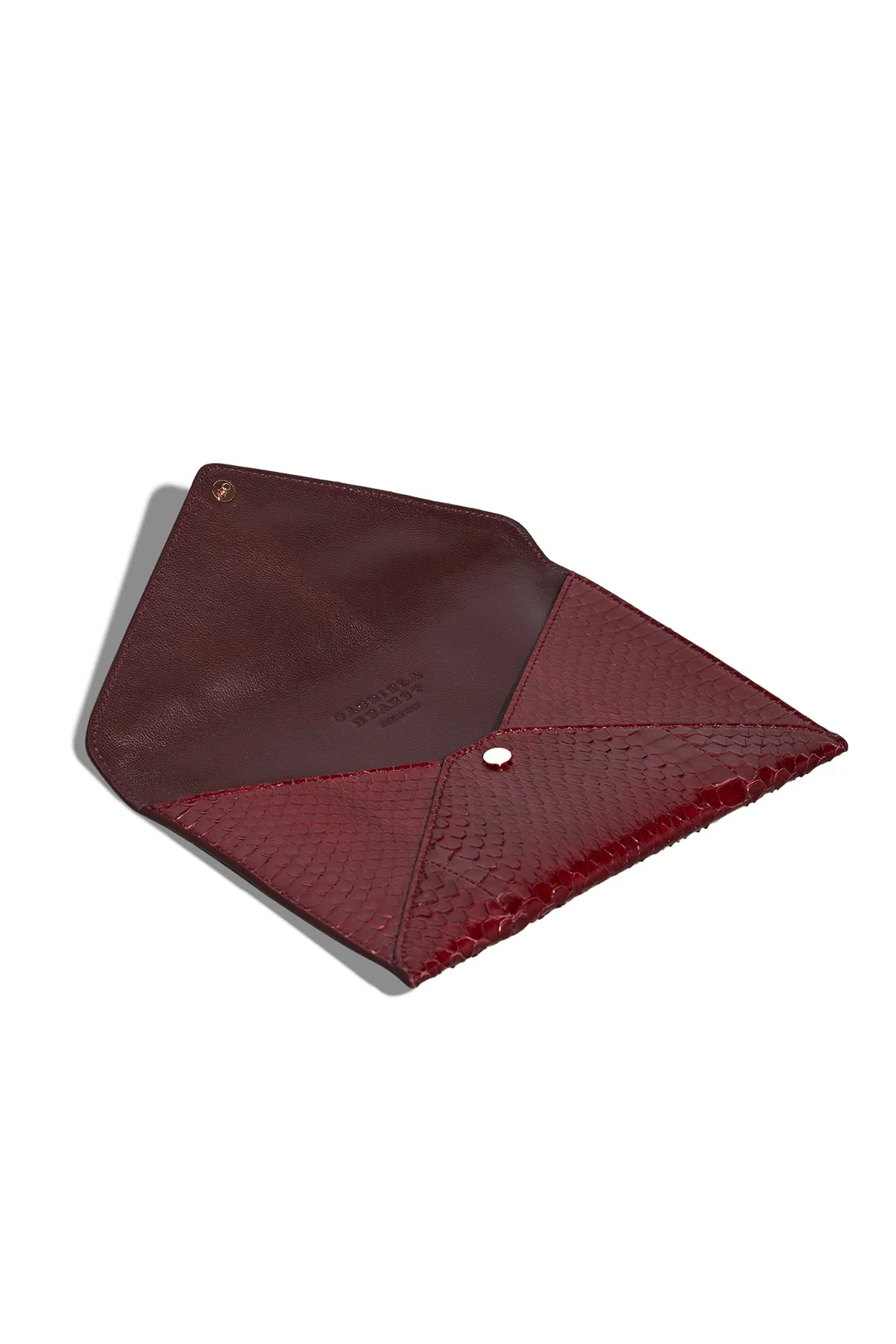 Small Envelope in Burgundy Snakeskin