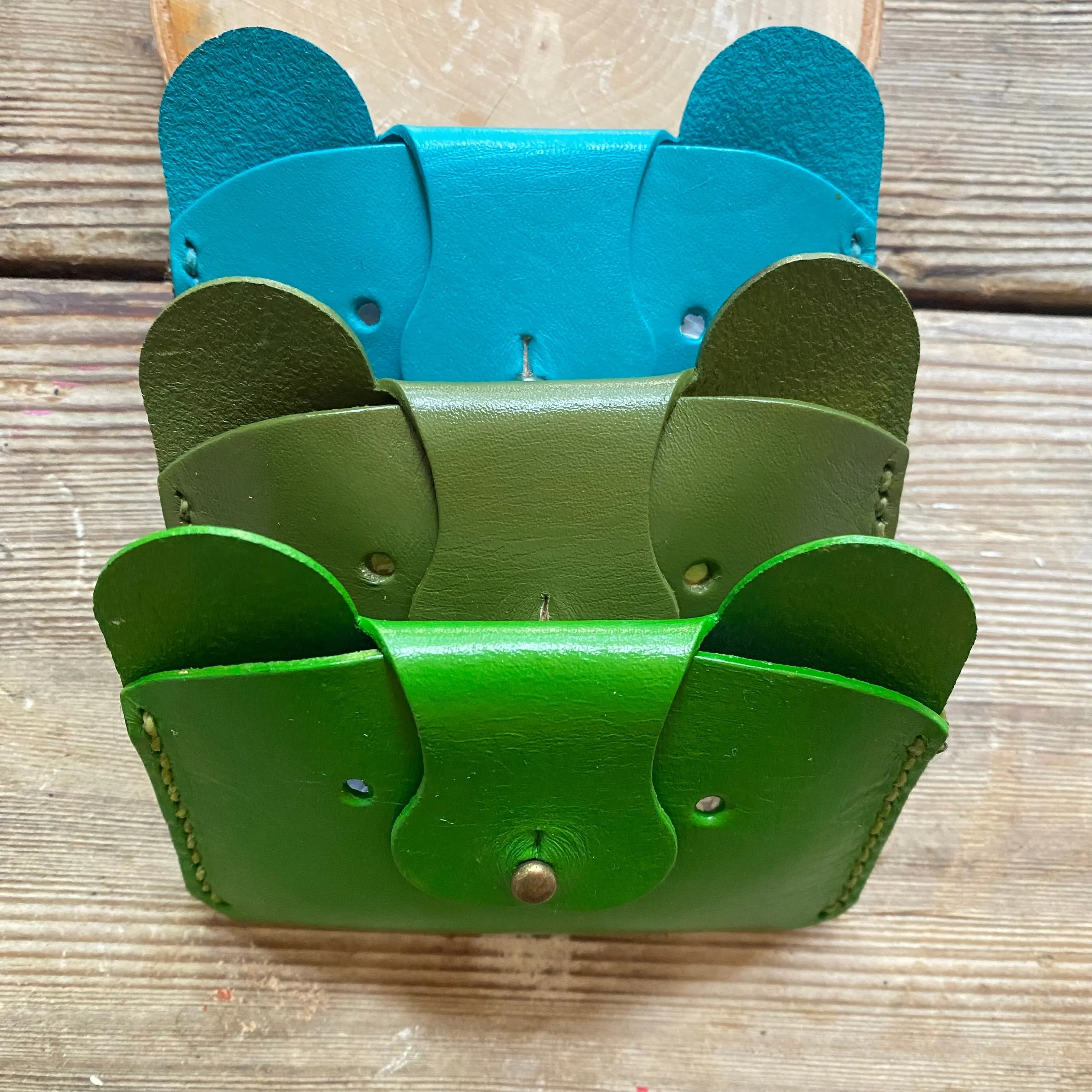 Small leather Bear Wallet for children