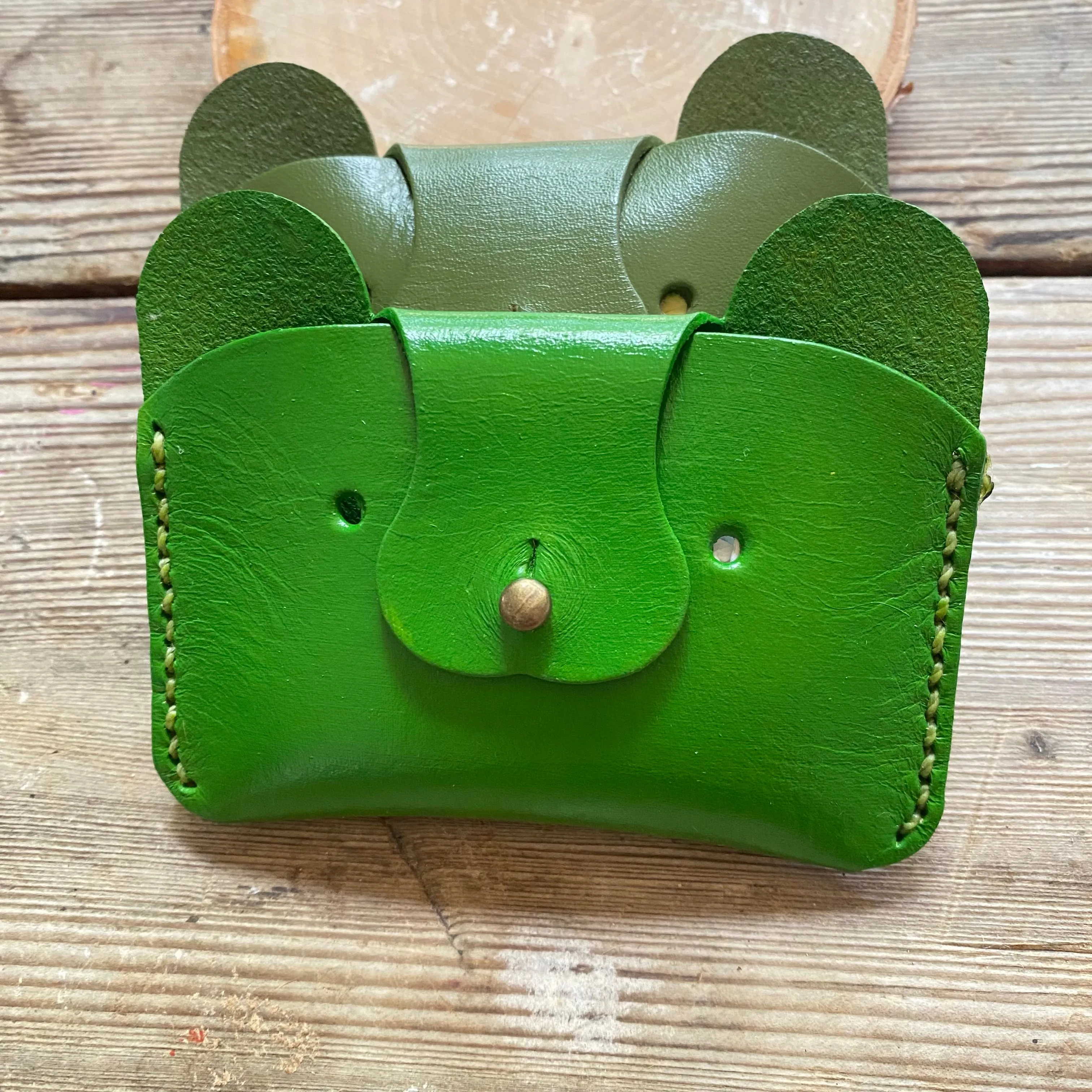 Small leather Bear Wallet for children