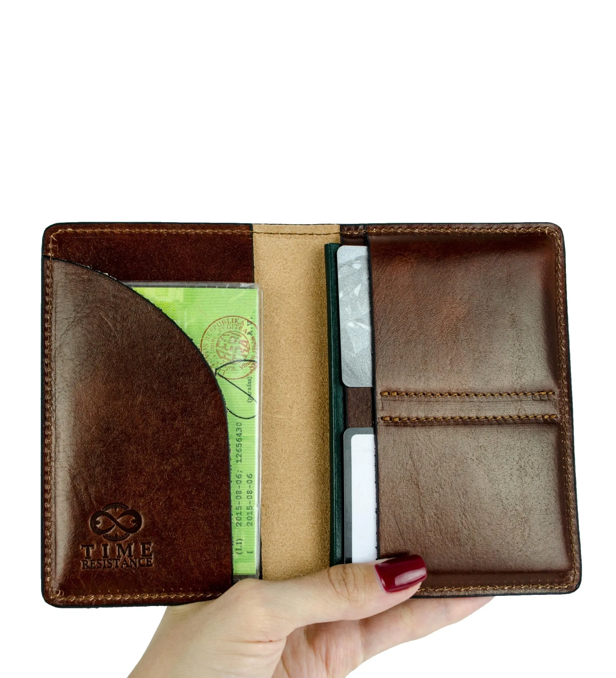 Small Leather Passport Holder for Women - Gulliver's Travels