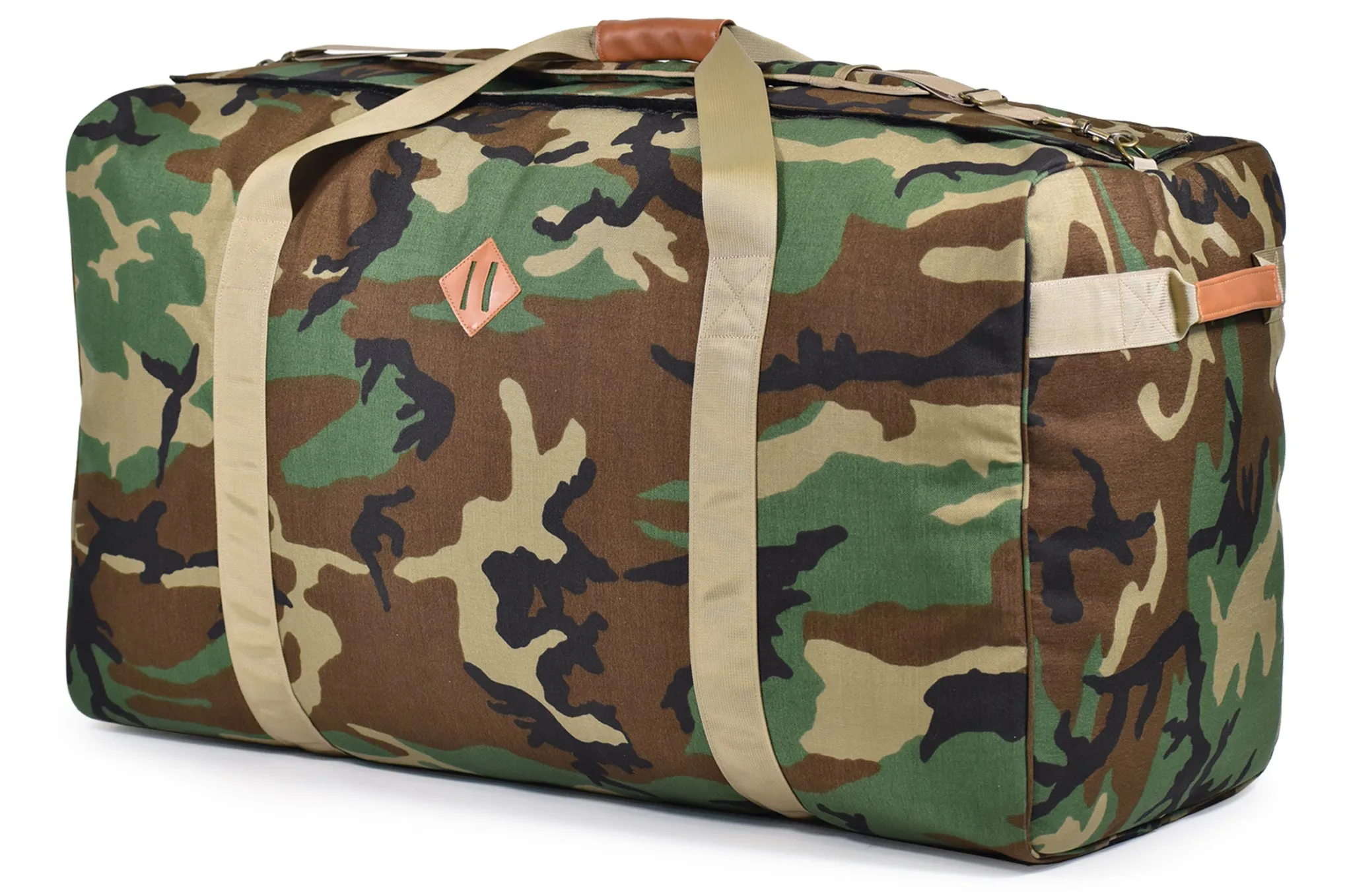 SMELL PROOF DUFFLE BAG "THE MAGNUM" - WOODLAND CAMO