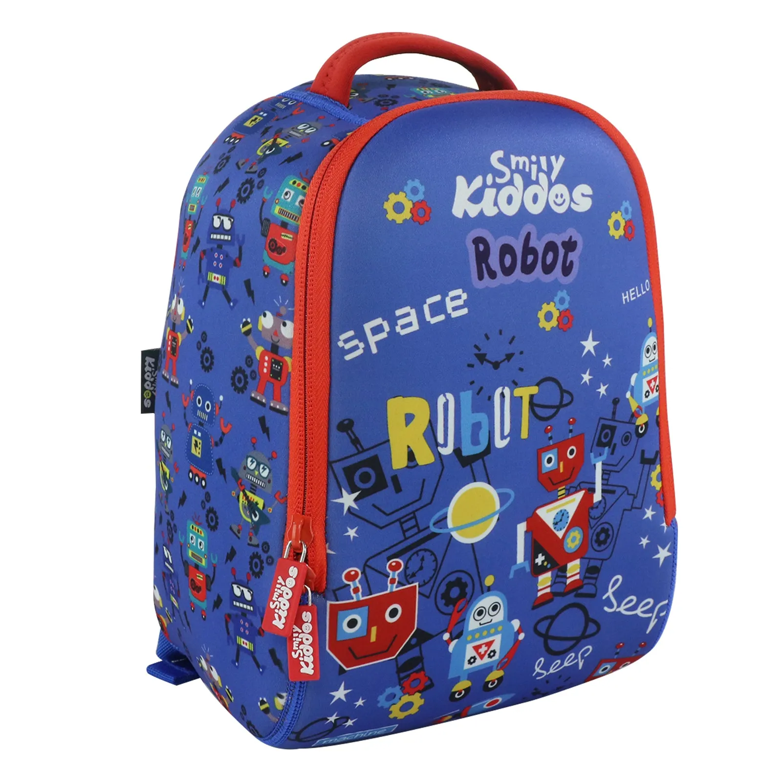 Smily Kiddos Preschool Backpack Robot Theme