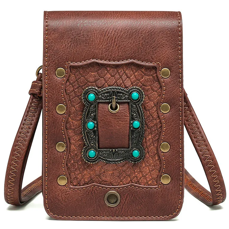 Steampunk Passport Wallets Neck Holder Cell Phone Purse Pouch