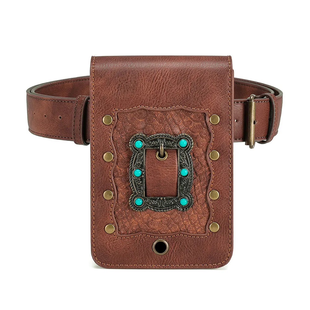 Steampunk Passport Wallets Neck Holder Cell Phone Purse Pouch