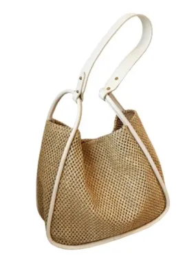 Straw Bag Medium Size Tote Bag with a Small bag inside