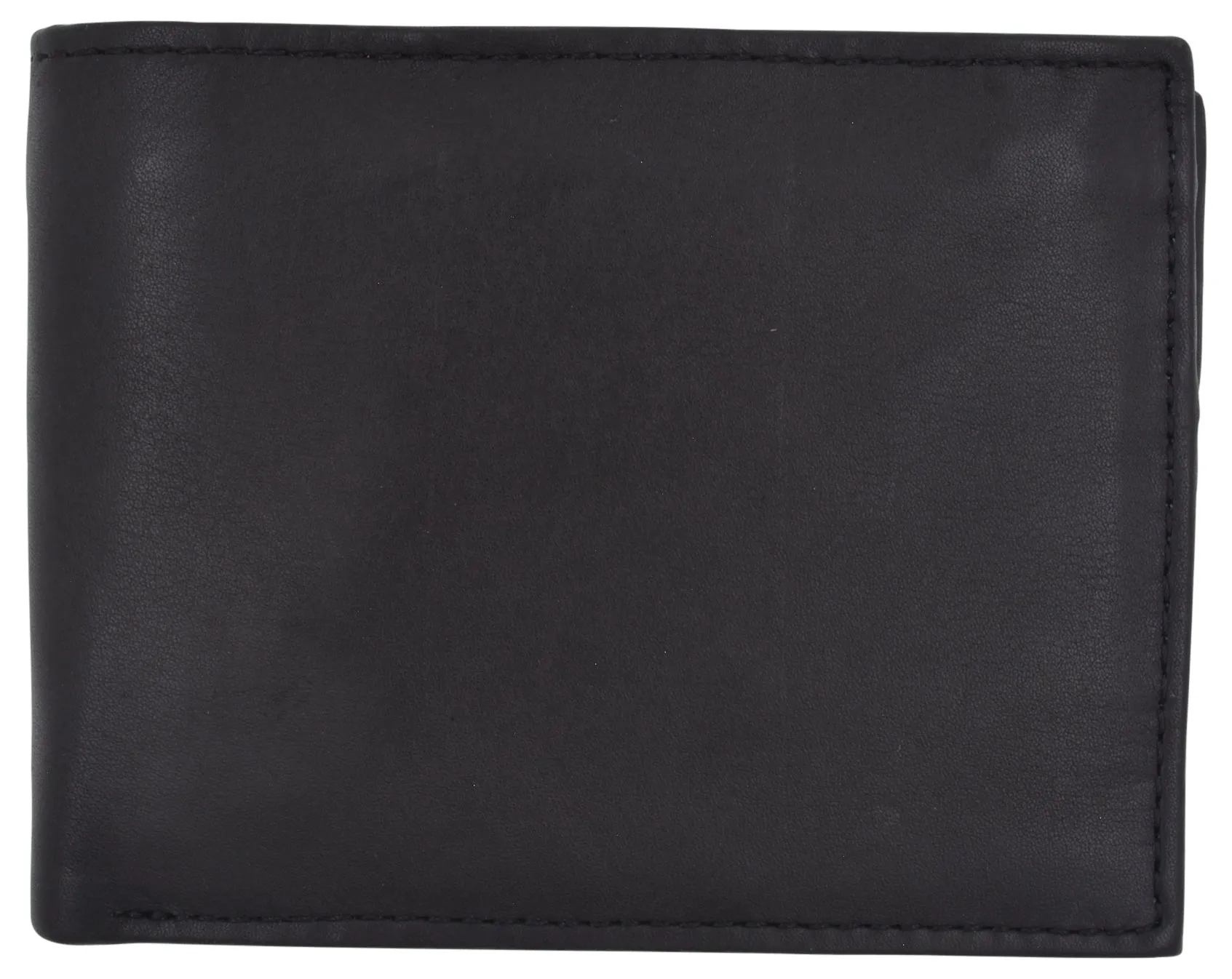 Swiss Marshall Men's RFID Blocking Leather Bifold Multi-Card Center Flap Wallet