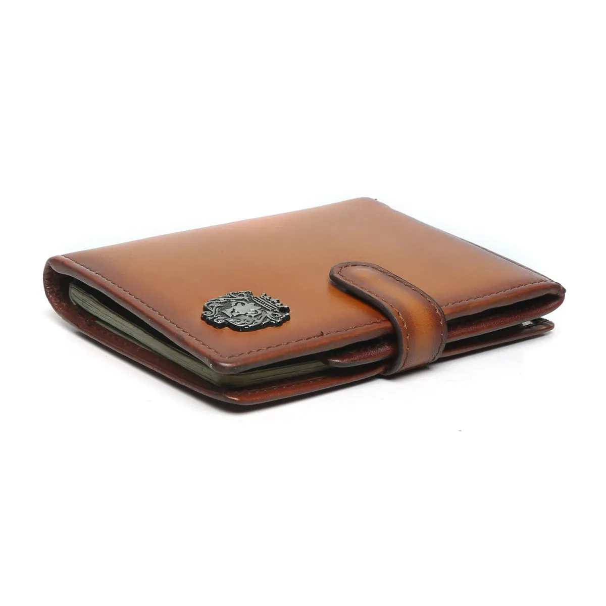 Tan Leather Passport Holder with Foldable Boarding Pass Pocket By Brune & Bareskin