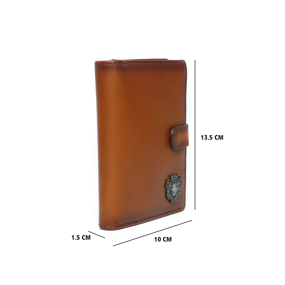 Tan Leather Passport Holder with Foldable Boarding Pass Pocket By Brune & Bareskin