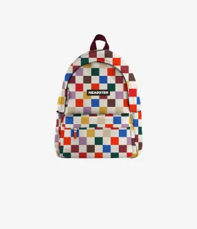 The Colourburst Preschool Backpack Bag - Check Beige