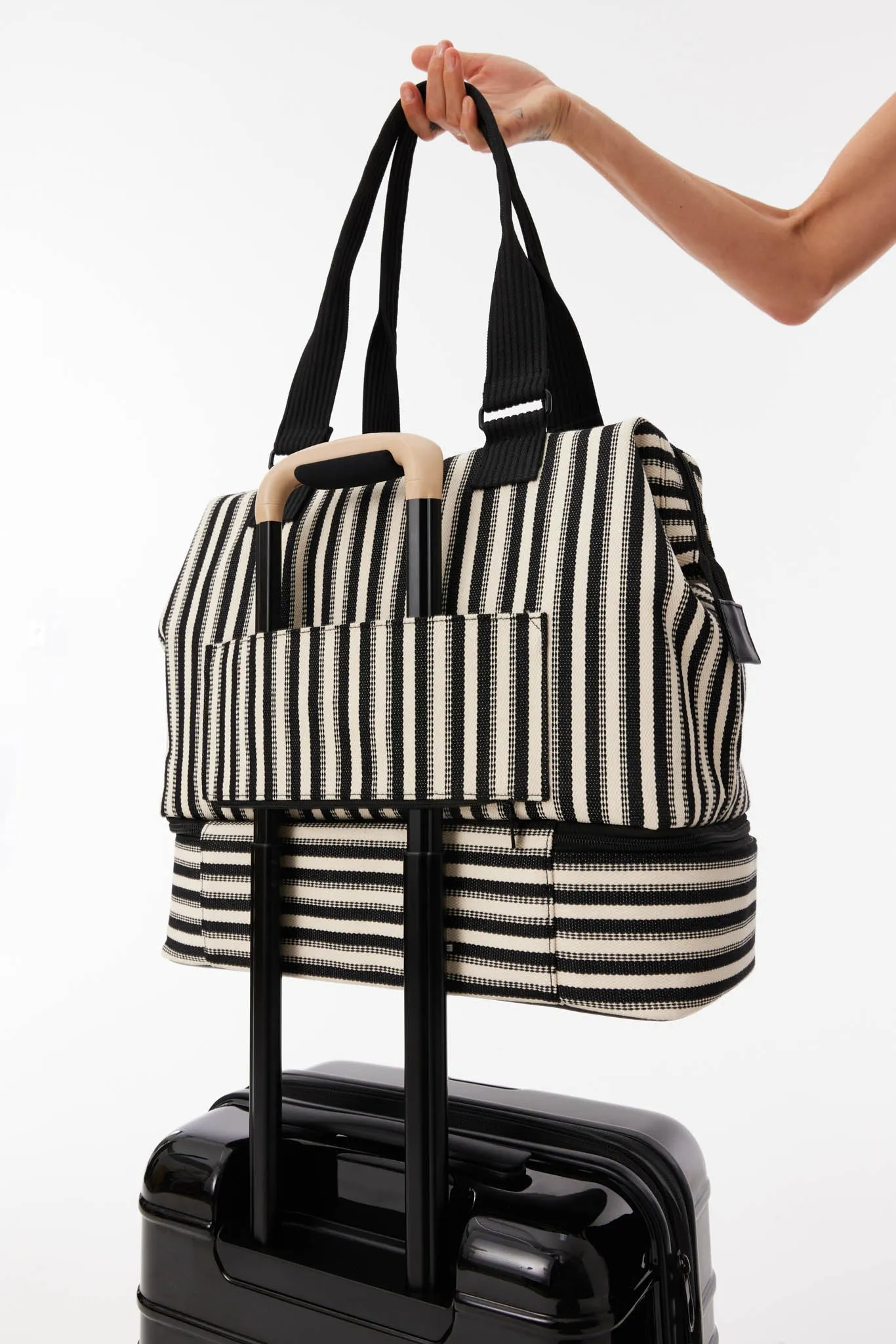 The Mini Weekender in Black Stripe