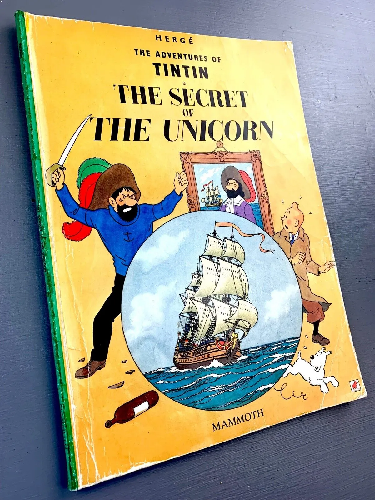 The Secret of the Unicorn - Tintin Mammoth UK Paperback Edition Book 1990s