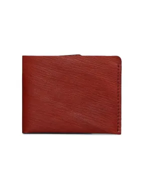 Timeless Appeal: Wine Leather Wallet with Sutle Plane Texture By Art N Vintage