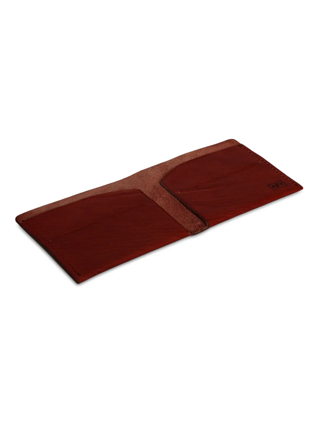 Timeless Appeal: Wine Leather Wallet with Sutle Plane Texture By Art N Vintage