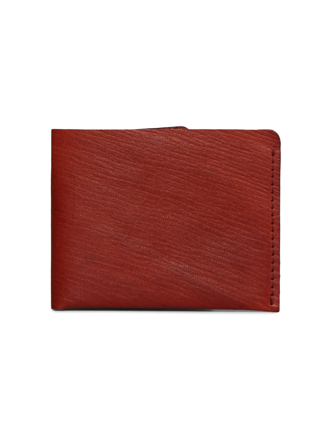 Timeless Appeal: Wine Leather Wallet with Sutle Plane Texture By Art N Vintage