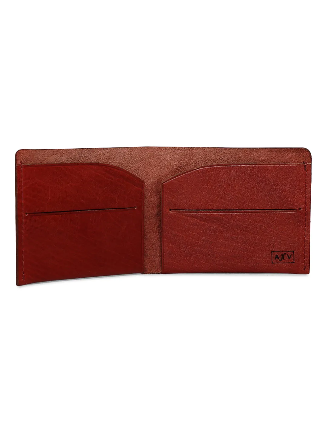 Timeless Appeal: Wine Leather Wallet with Sutle Plane Texture By Art N Vintage