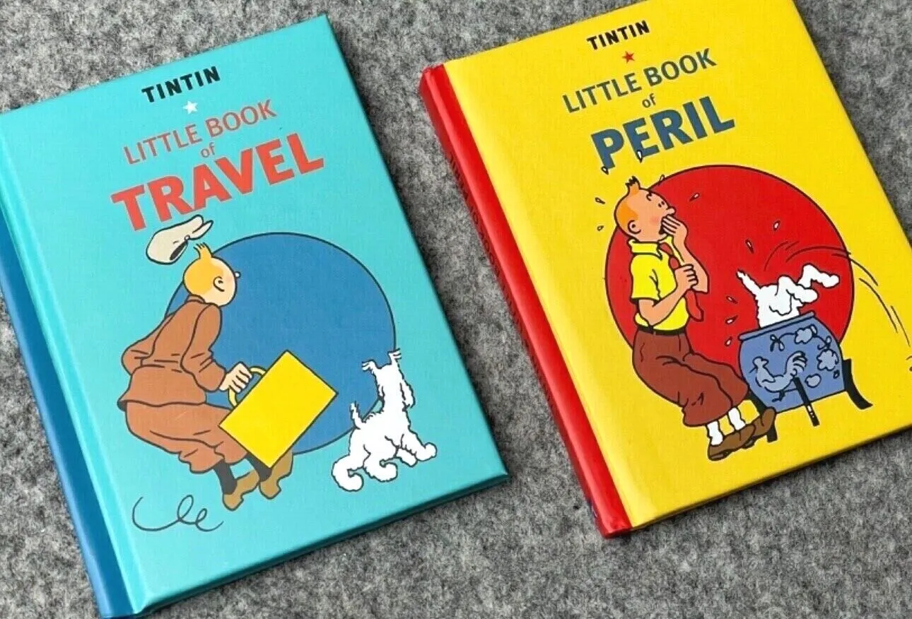 Tintin Little Book Of Travel / Peril UK Edition Hardback Set of 2