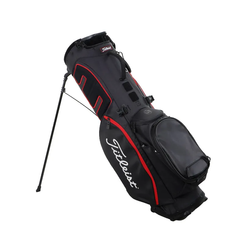 TITLEIST Players 5 Stand Bag (Black/Black/Red)