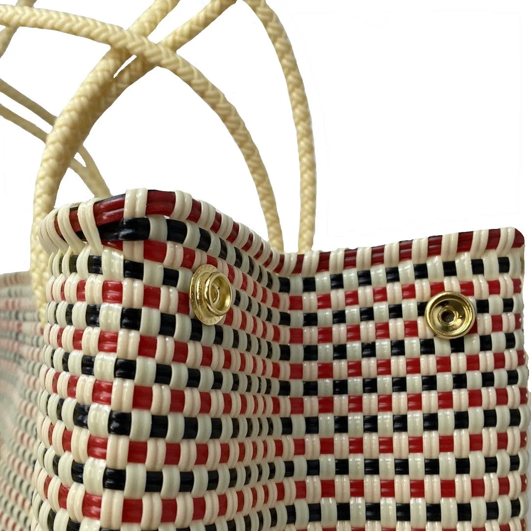 TRAVEL CHECKERED TOTE WITH CLUTCH