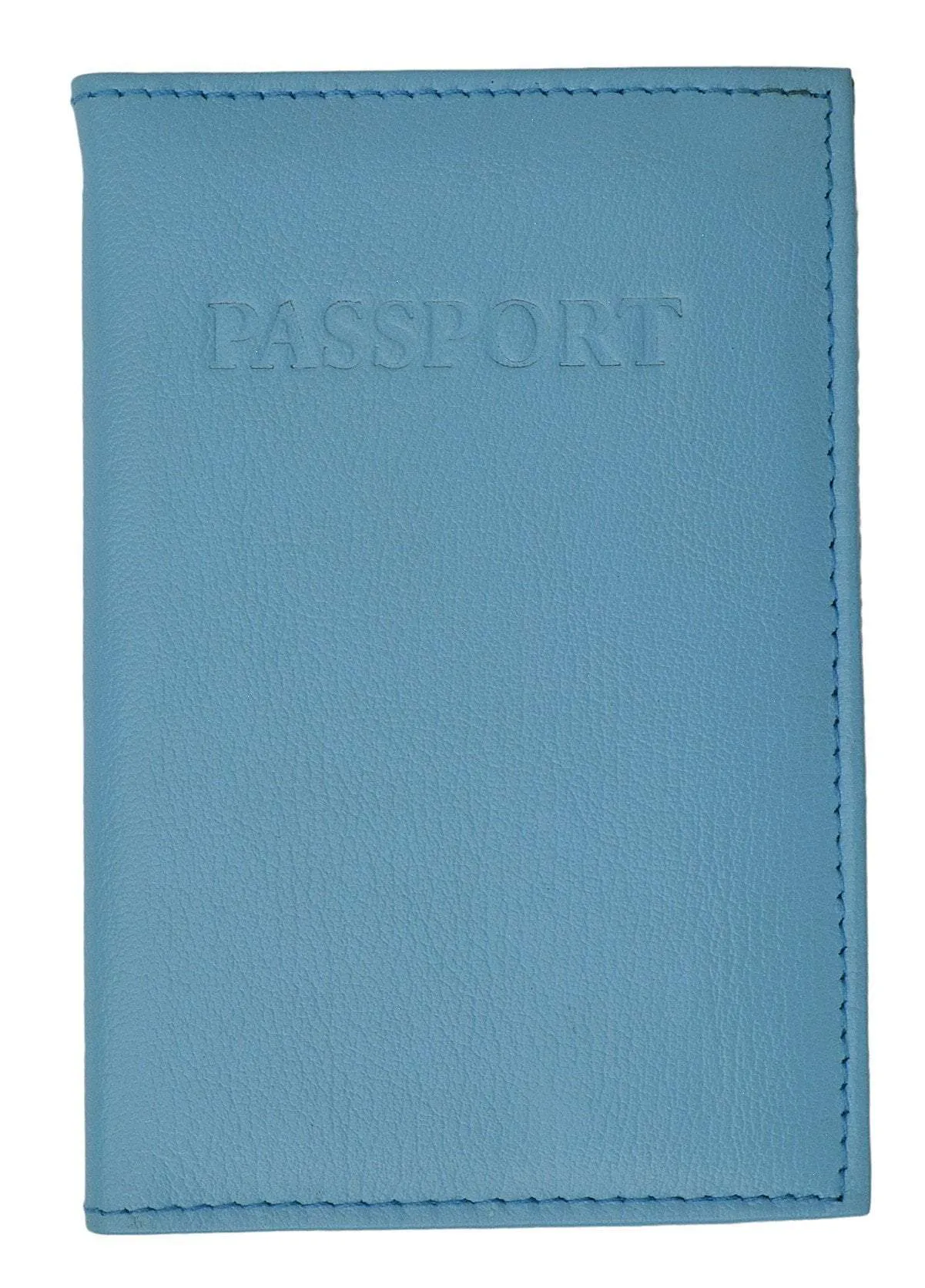 Travel Genuine Leather Passport Card Holder Case Protector Cover Organizer Wallet 151 CF BLIND (C)