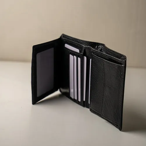 Trifold Wallet With Coin Pocket leather