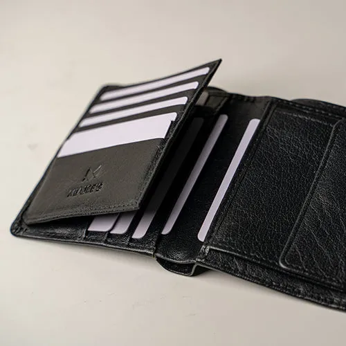 Trifold Wallet With Coin Pocket leather