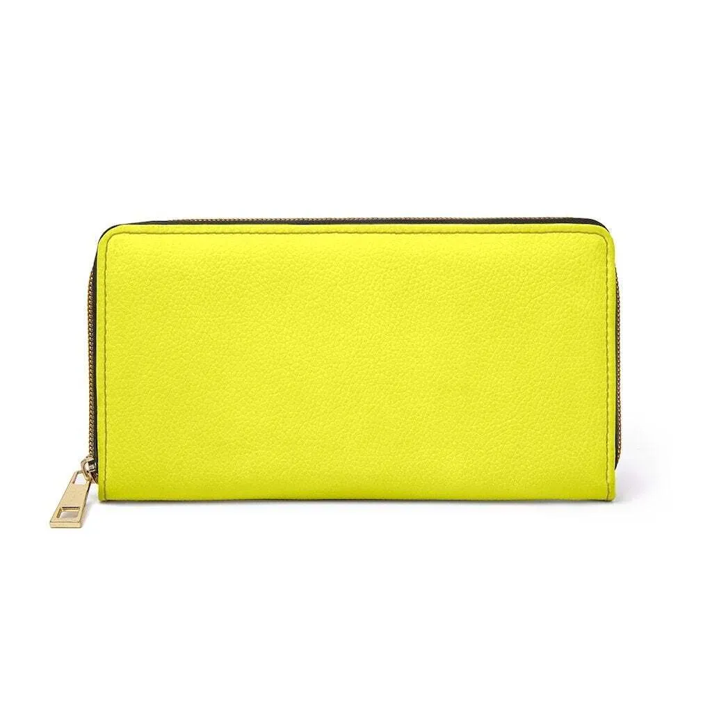 Uniquely You Womens Wallet - Zip Purse / Bright Yellow Purse