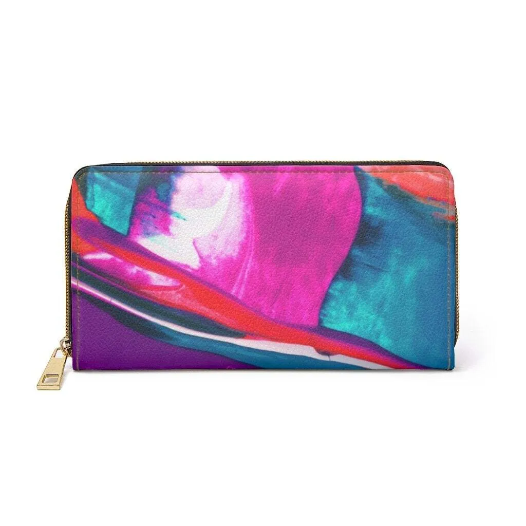 Uniquely You Womens Wallet - Zip Purse / Pink & Purple Multicolor