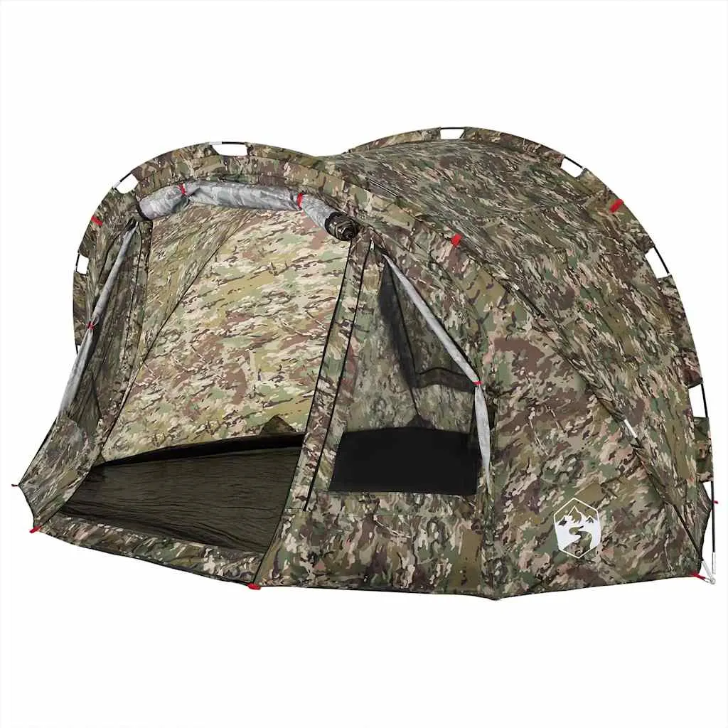 vidaXL Fishing Tent 4-Person Camouflage Waterproof