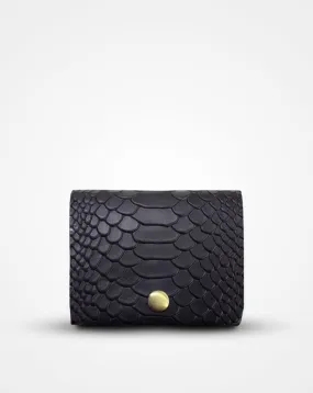 VIOLET SNAKE PRINT NATIVE BATUA - SLIM LEATHER WALLET