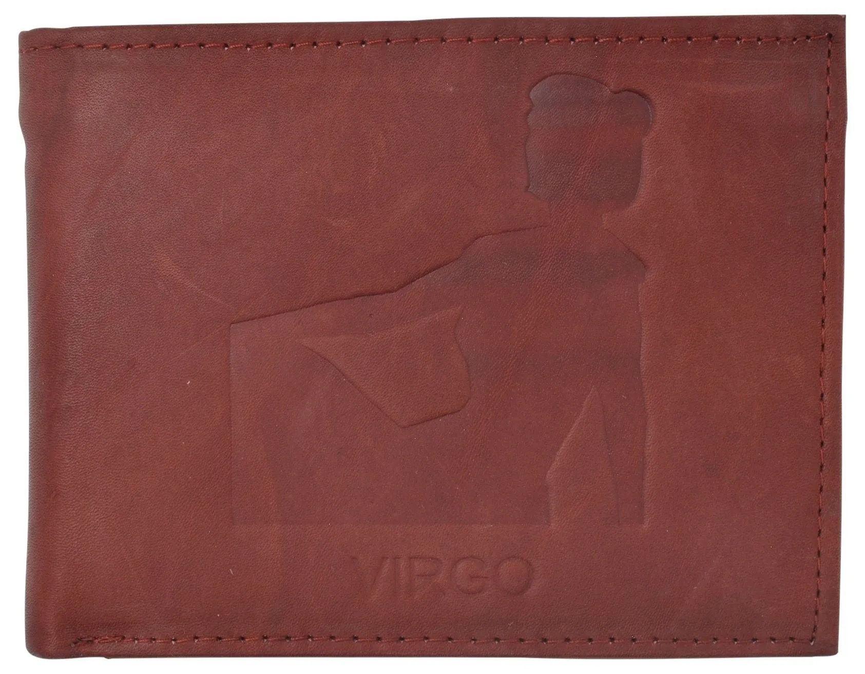 Virgo Zodiac Sign Bifold Trifold Genuine Leather Men's Wallets