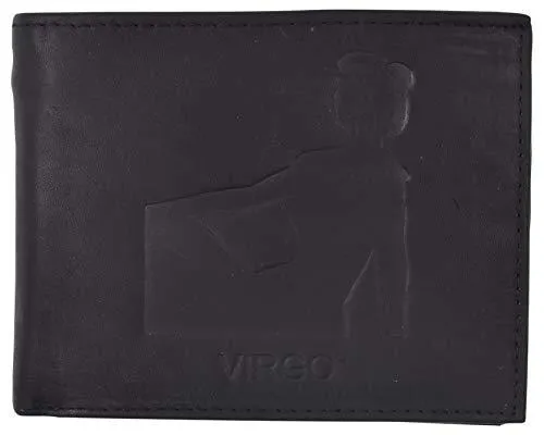 Virgo Zodiac Sign Bifold Trifold Genuine Leather Men's Wallets