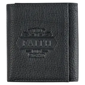 Walk by Faith Black Genuine Leather Wallet