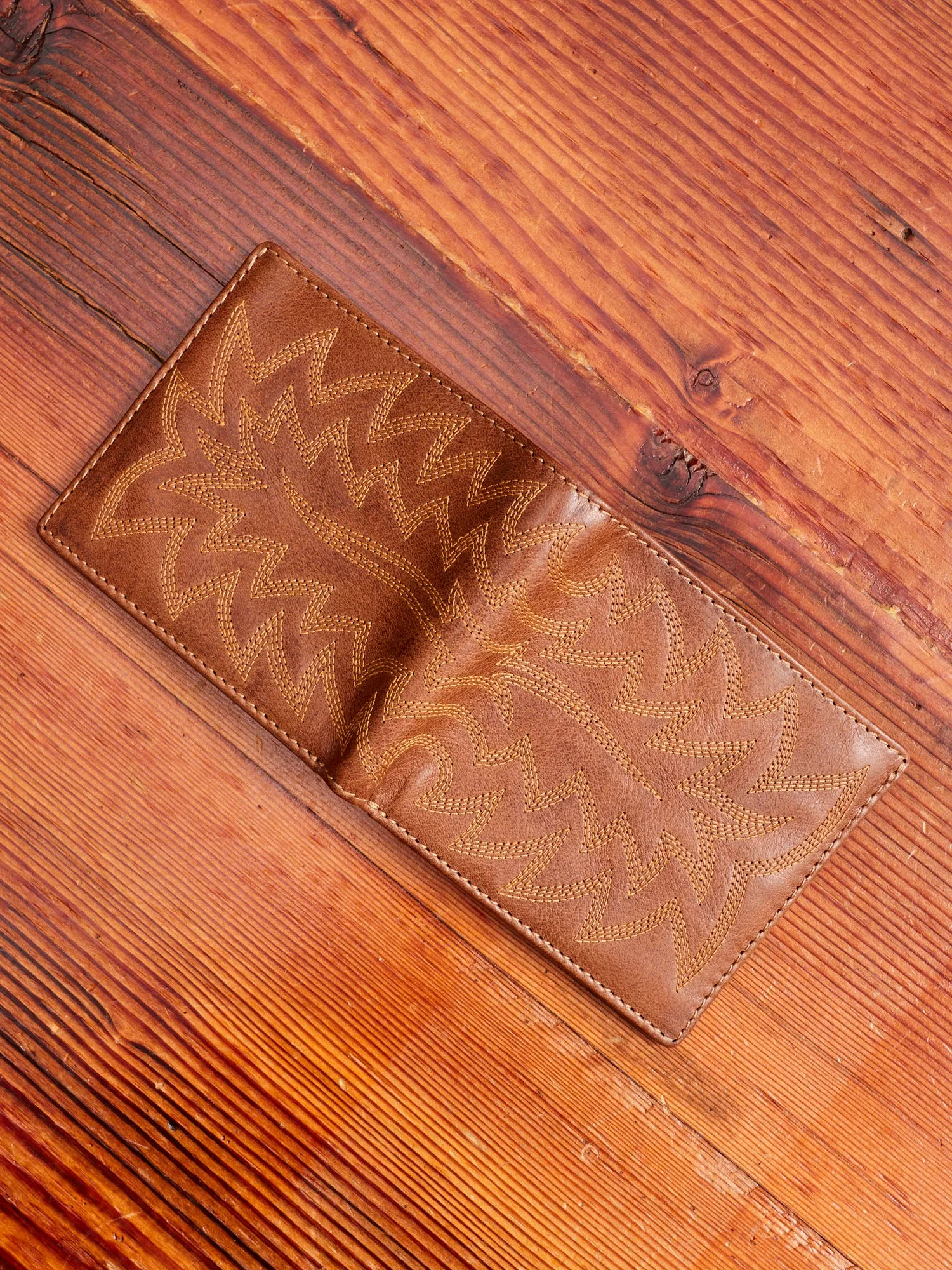 Western Bifold Wallet in Dark Brown