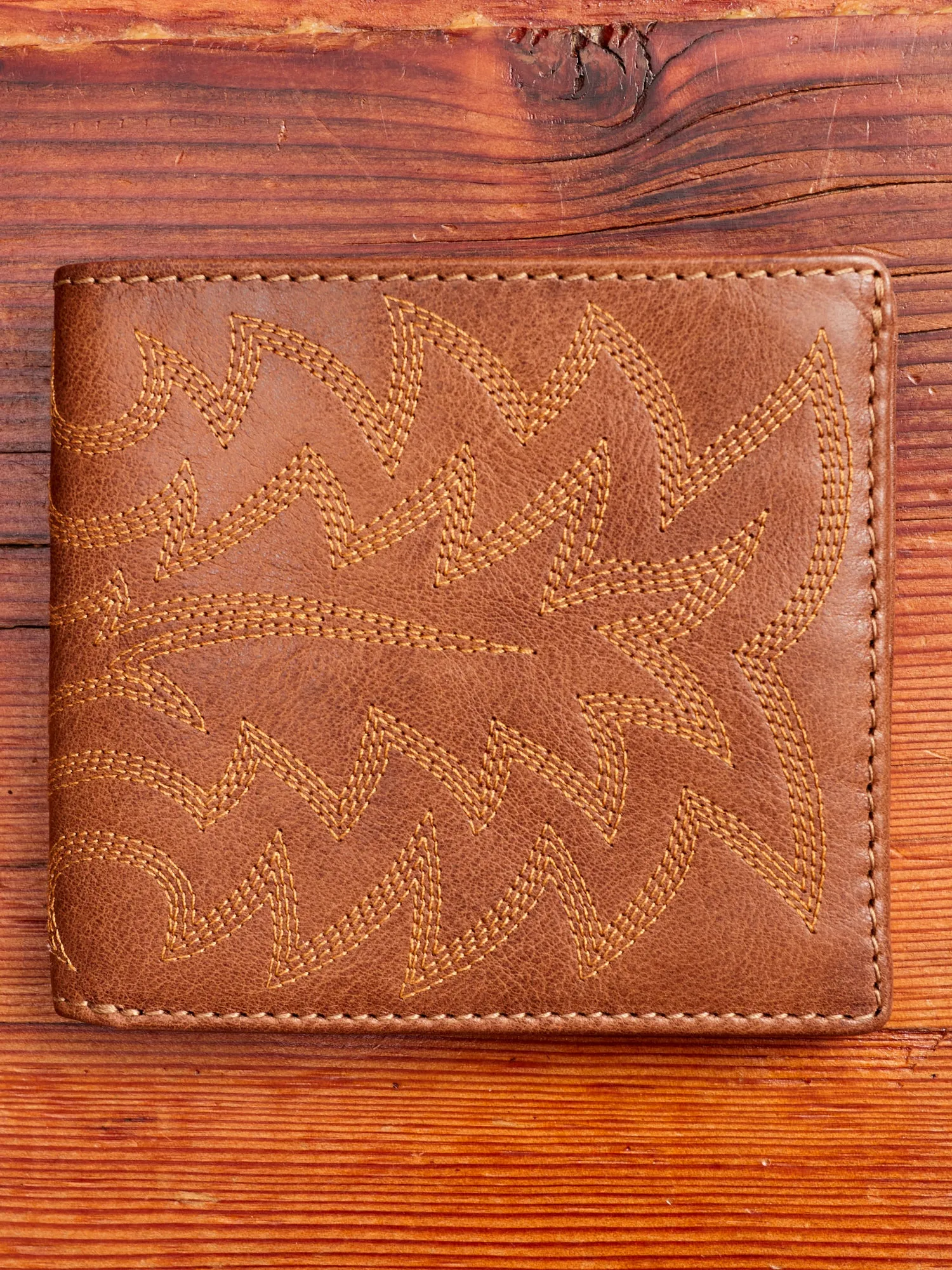 Western Bifold Wallet in Dark Brown