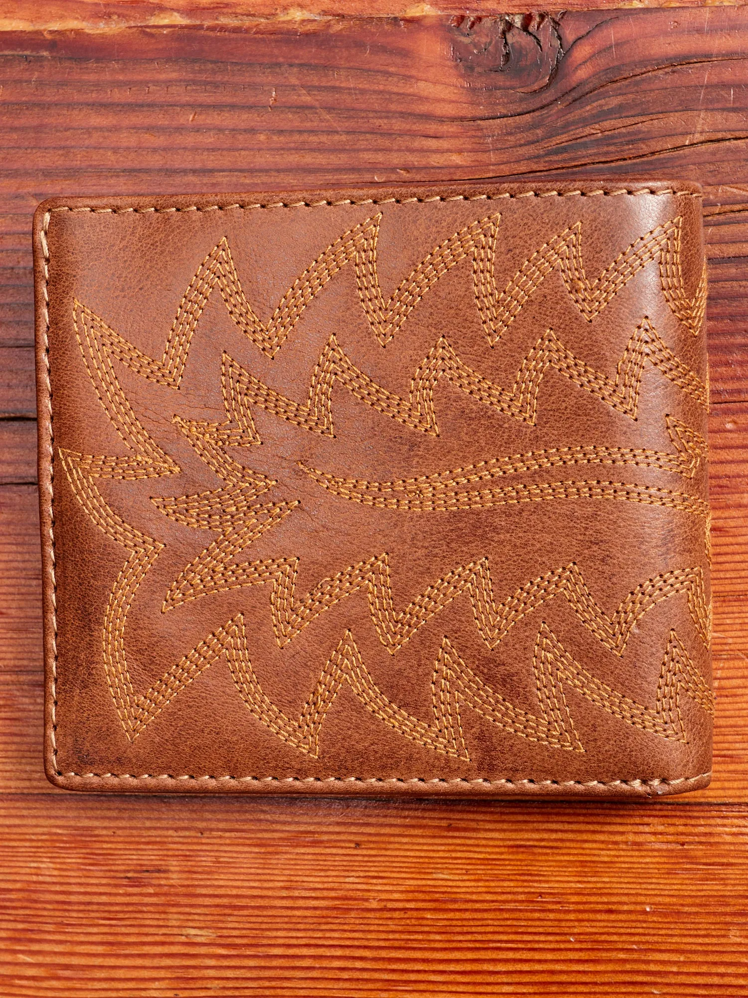 Western Bifold Wallet in Dark Brown