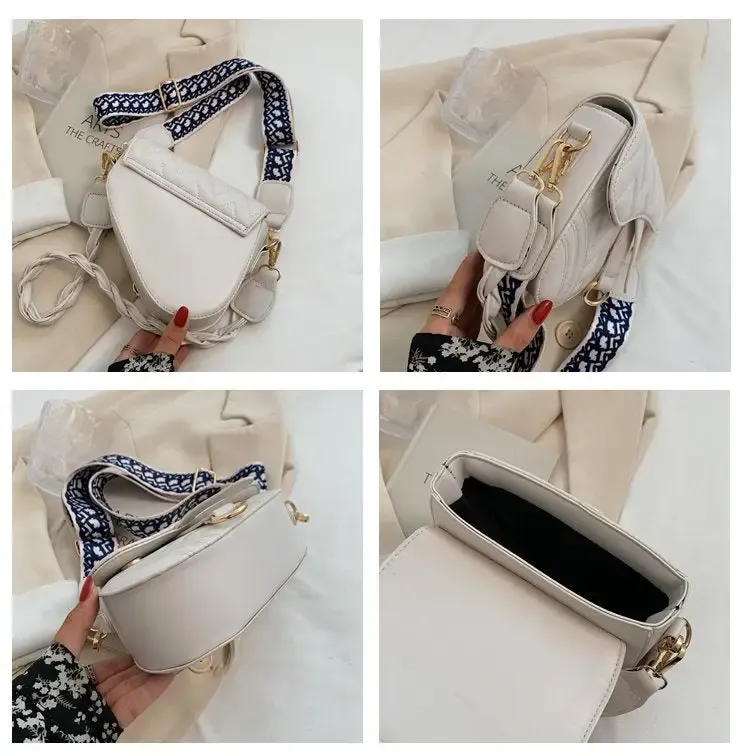 Women Retro Simple Messenger Saddle Bag