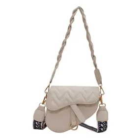 Women Retro Simple Messenger Saddle Bag