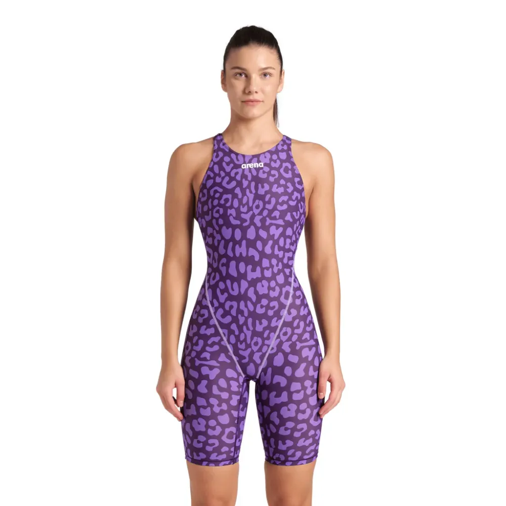 WOMEN'S POWERSKIN ST NEXT OPEN BACK LIMITED EDITION - LEOPARD SKIN VIOLET