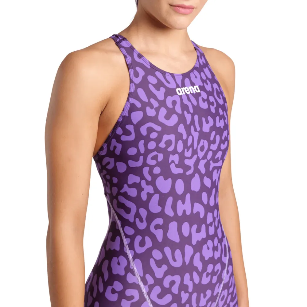 WOMEN'S POWERSKIN ST NEXT OPEN BACK LIMITED EDITION - LEOPARD SKIN VIOLET